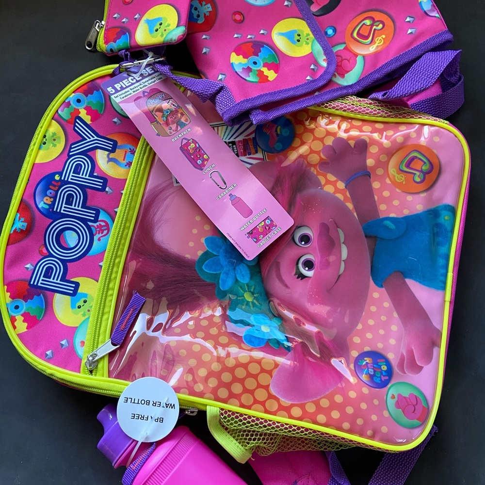 Trolls backpack princess poppy 5-in-1